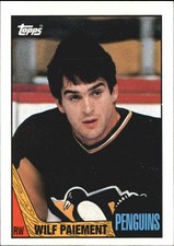 1987-88 Topps Penguins Hockey Card #180 Wilf Paiement