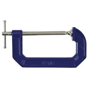 IRWIN 6 Inch C Clamp with Double Rolled Thread and Large Swivel Pad - Picture 1 of 3
