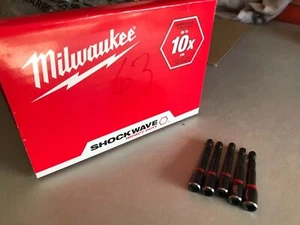 10x Milwaukee Shockwave Impact Duty Magnetic Nut Drivers 1/4" x 2-9/16", NEW - Picture 1 of 4