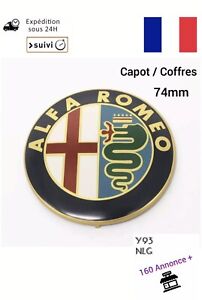 Logo Capot Coffre ALFA ROMEO 74mm Gold FR