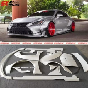 Fits LEXUS RCF 2015+ Front Rear Lip Bumper Wheel Arch Side Skirt Fender BodyKits - Picture 1 of 13
