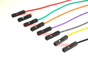 Jumper 1-Pin Dupont 2.54mm Female Connector end 300mm Colorful wire lead 40 pcs - Picture 1 of 3
