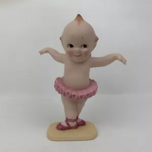 Vintage 1990 Kewpie Figurine Ballerina Tutu Ballet Shoes Ceramic FM - Picture 1 of 4