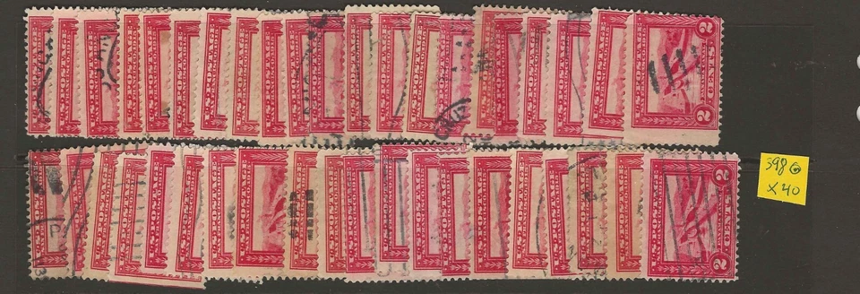 US Scott #398 FORTY USED estate lot of 2c Pan Pacific Perf 12! - Image 1 of 1