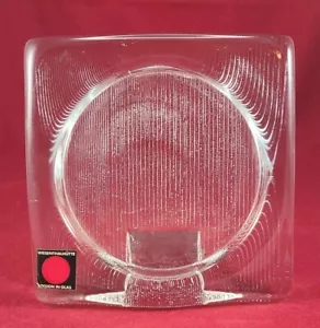 Vintage Wiesenthalhutte Design In Glass Photo Picture Frame Oval Free Standing - Picture 1 of 9