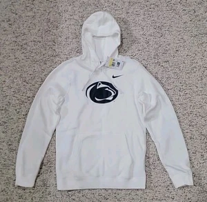 Nike Penn State Nittany Lions White Hoodie Sweatshirt AR3409-100 Mens Size Small - Picture 1 of 10