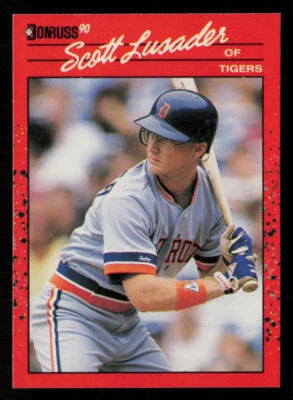 Scott Lusader 1990 Donruss #696 Detroit Tigers Baseball Card - Image 1 of 2