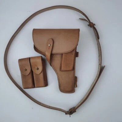 Tokarev Pistol Leather Holster With Strap Vietnam War Chinese Type 54 Tt Cowhide - Image 1 of 4