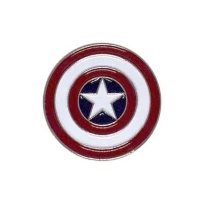NO BRAND Captain America Marvel Golf Ball Marker Gift-Enamel - Fits Divot Tools & Clips