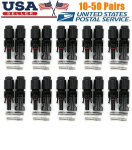 10/20/50 Pairs Male Female Wire Cable Connector Set Solar Panel Waterproof - Picture 1 of 12