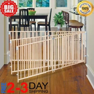 Large Baby Gate Child Dog Pet Safety Fence 5-8 Foot Extra Wide Swing Gates New - Picture 1 of 6