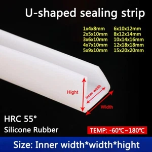 Rubber U Channel Edging Trim Seal Door Window Edge Protector Strip U-shape White - Picture 1 of 11
