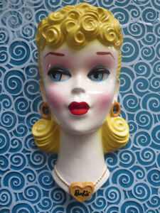 Clay Art Ceramic Face Wall Mask, Barbie, VERY RARE