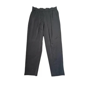 Pantalones negros minimalistas 100 % seda Lafayette 148 New York talla M - Imagen 1 de 13
