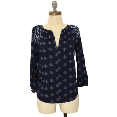 VELVET Anthropologie Blouse Size XS 3/4 Sleeve Rayon Woven Printed Shirt EUC B83 - Image 1 of 4