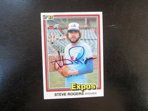 1981 Donruss # 330 Steve Rogers Autograph Signed Card (B) Montreal Expos - Picture 1 of 2
