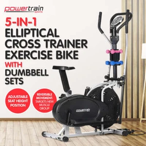 NNEDPE Powertrain 5-in-1 Elliptical Cross Trainer Bike with Dumbbell Sets - Picture 1 of 10
