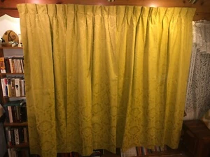 Golden mustard/wheat insulated black-out woven brocade PP drapes/panels - 3 or 5 - Picture 1 of 12