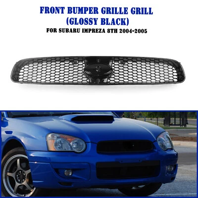 Kit de rejilla de capó de malla de parachoques delantero para Subaru Impreza 8º 2004-2005 negro Foto 1 de 4