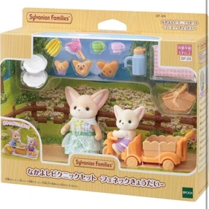 Calico Critters Fennex Sister picnic Set DF-24 Doll EPOCH Sylvanian Families - Picture 1 of 6
