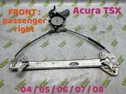 Acura TSX Door Window Motor Regulator FRONT PASSENGER RIGHT 04 05 06 07 08 OEM