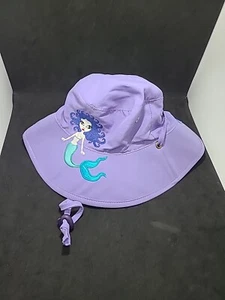 NEW Wallaroo Hat Company Purple Kids Mermaid Sun Protection Hat Adjustable 2-5yr - Picture 1 of 4