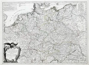 Deutsches Reich Deutschland Germany Österreich Böhmen map Karte Santini - Bild 1 von 1