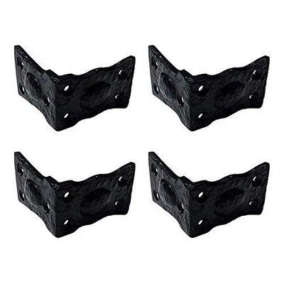 ADONAI HARDWARE Wooden Chest Vintage Box Jewelry Arah Black Antique Cast Iron Retro L-corner