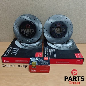 FOR VW CADDY 1.9 TDI APEC DRILLED & GROOVED REAR DISCS 253MM + APEC PADS - Picture 1 of 1