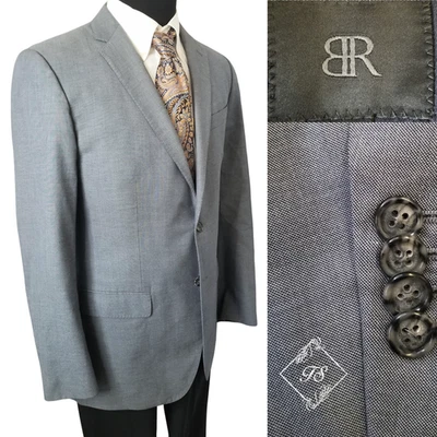 Banana Republic Mens Topstitch Blazer 40R Marzotto Wool Fabric Sport Coat Jacket - Image 1 of 4