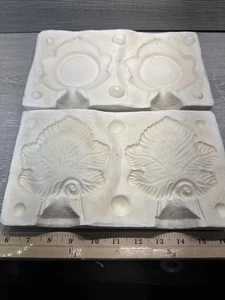 Vintage Unbranded Leaf Trays Ceramic Slip Mold - Picture 1 of 8