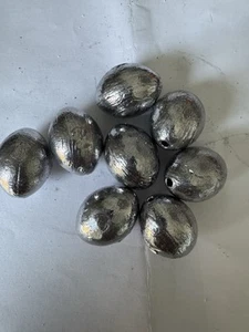 OVAL PIKE, CARP AND PIRCH EGG WEIGHTS INLINE PREDATOR WEIGHTS  4oz PACK OF 3. - Picture 1 of 4