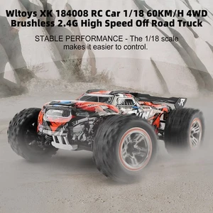 Wltoys XK 184008 1/18 Brushless RC Car 60KM/H 4WD 2.4G High Speed Offroad Truck - Picture 1 of 15