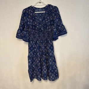 Vestido coqueto floral azul ax Studio talla mediana - Imagen 1 de 5
