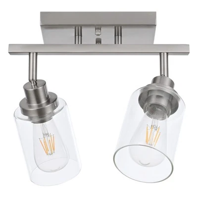 Kit de iluminación de pista giratoria de 2 luces foco semi empotrado luz de techo... Foto 1 de 4