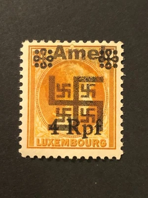 Germany WWII propaganda fantasy overprint  (BELGIUM/AMEL)  ? Rpf.  MH #c25 - Image 1 of 2