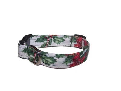 Diseños de nariz húmeda Holly Jolly Navidad collar de perro lazos en gris plata metálicos Foto 1 de 4