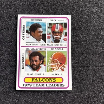 1980 Topps - Team Leaders William Andrews, Rolland Lawrence, Wallace Francis... - Image 1 of 2