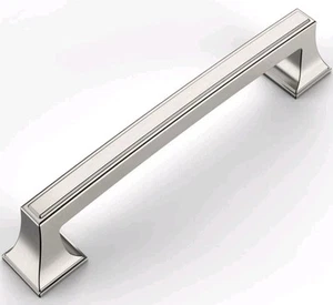 Amerdeco 10 Pack Brushed Satin Nickel Cabinet Pulls 5 Inch(128mm) Hole Center - Picture 1 of 9