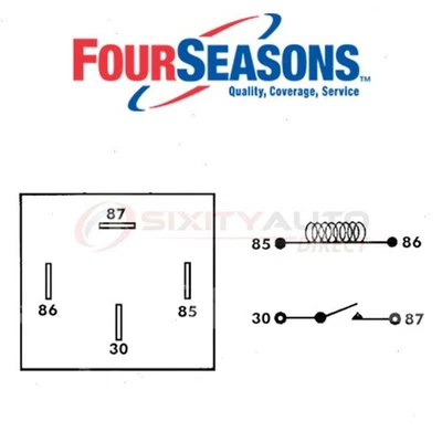 Four Seasons Engine Cooling Fan Motor Relay for 1989 Plymouth Reliant - ea - Image 1 of 4