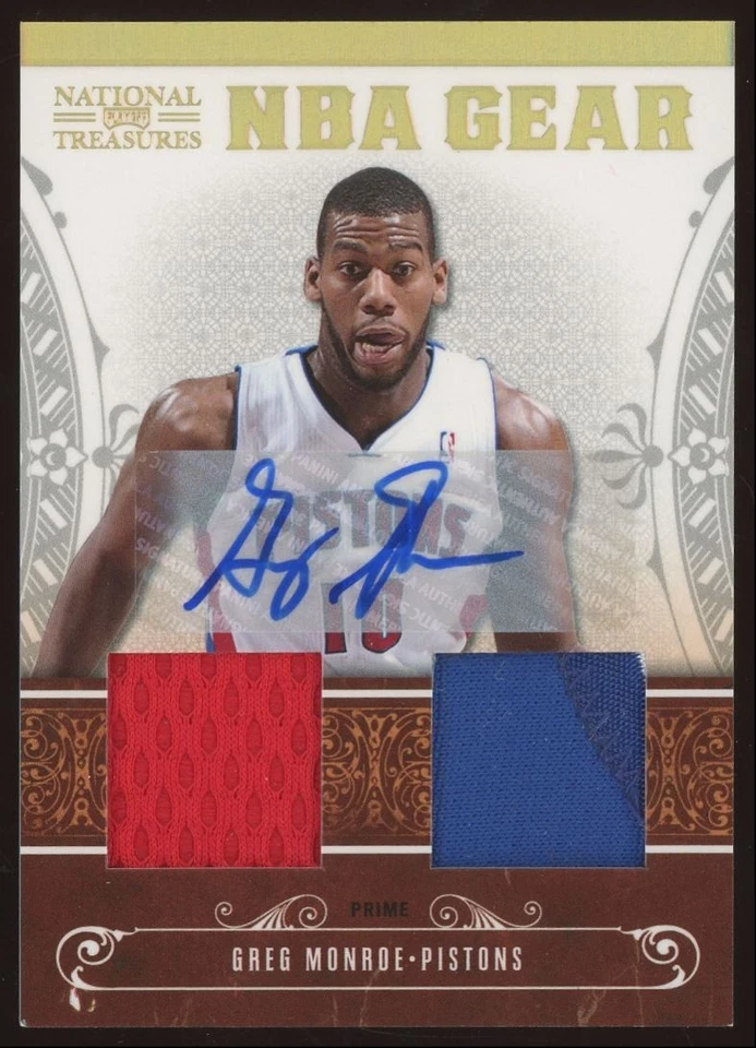 Greg Monroe 2010-11 National Treasures NBA Gear Dual Signatures Rookie RPA/49   Foto 1 de 3