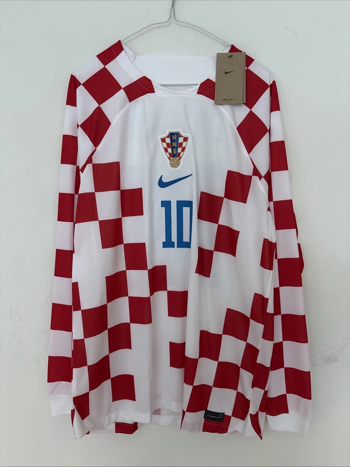 CROACIA Nike Fútbol 2022 Mundial Qatar Camiseta Fútbol Camiseta MODRIC 10 Grande Foto 1 de 4