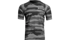 NEW THOR MENS MTB ASSIST SHORT SLEEVE JERSEY, CAMO GREY, LARGE, 5020-0028 - Picture 1 of 3
