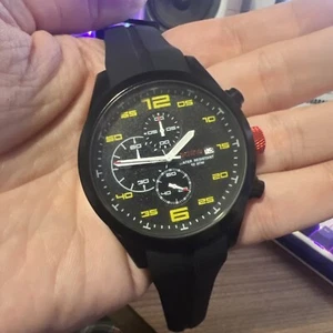 Redline Men's 50042-BB-11YL Stealth Chronograph Black Watch NWT - Picture 1 of 5