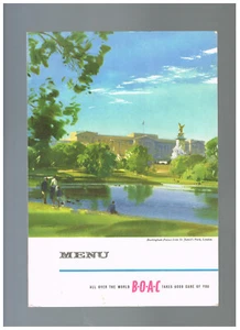 B.O.A.C Menükarte Speisekarte Menu Card Route Flight London - Hong Kong  - Bild 1 von 5