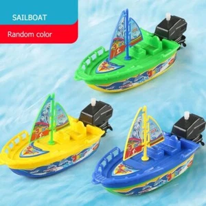 Small Steamboat Speed Boat Ship Wind Up Toy Children Bath Toys Adult - Picture 1 of 15