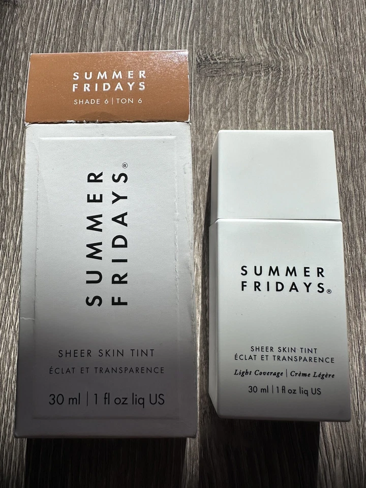 Summer Fridays Sheer Skin Tint - Full Size 1 oz - SHADE 6 - NEW NIB - Image 1 of 1
