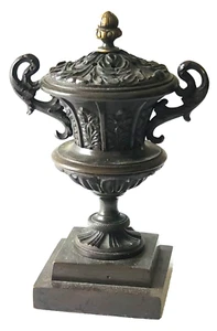 Potpourri URN w/ Cover, Bronze, Classical World Tour Souvenir, 6" t - Picture 1 of 15
