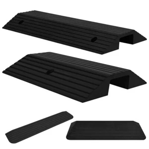 Threshold Ramp Rubber Lightweight Road Wheelchair Ramp Multi Sizes - Picture 1 of 32