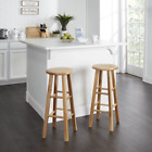 Classic Look Natural Wood Backless Bar Stool Home Business Use Decor 1 Pack 29&quot;